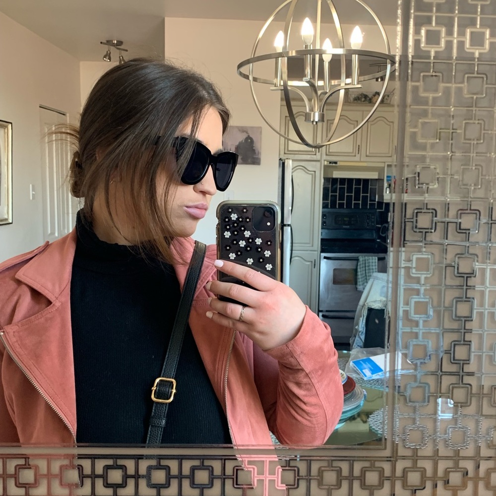 Suede Pink Day Jacket from Guess.
